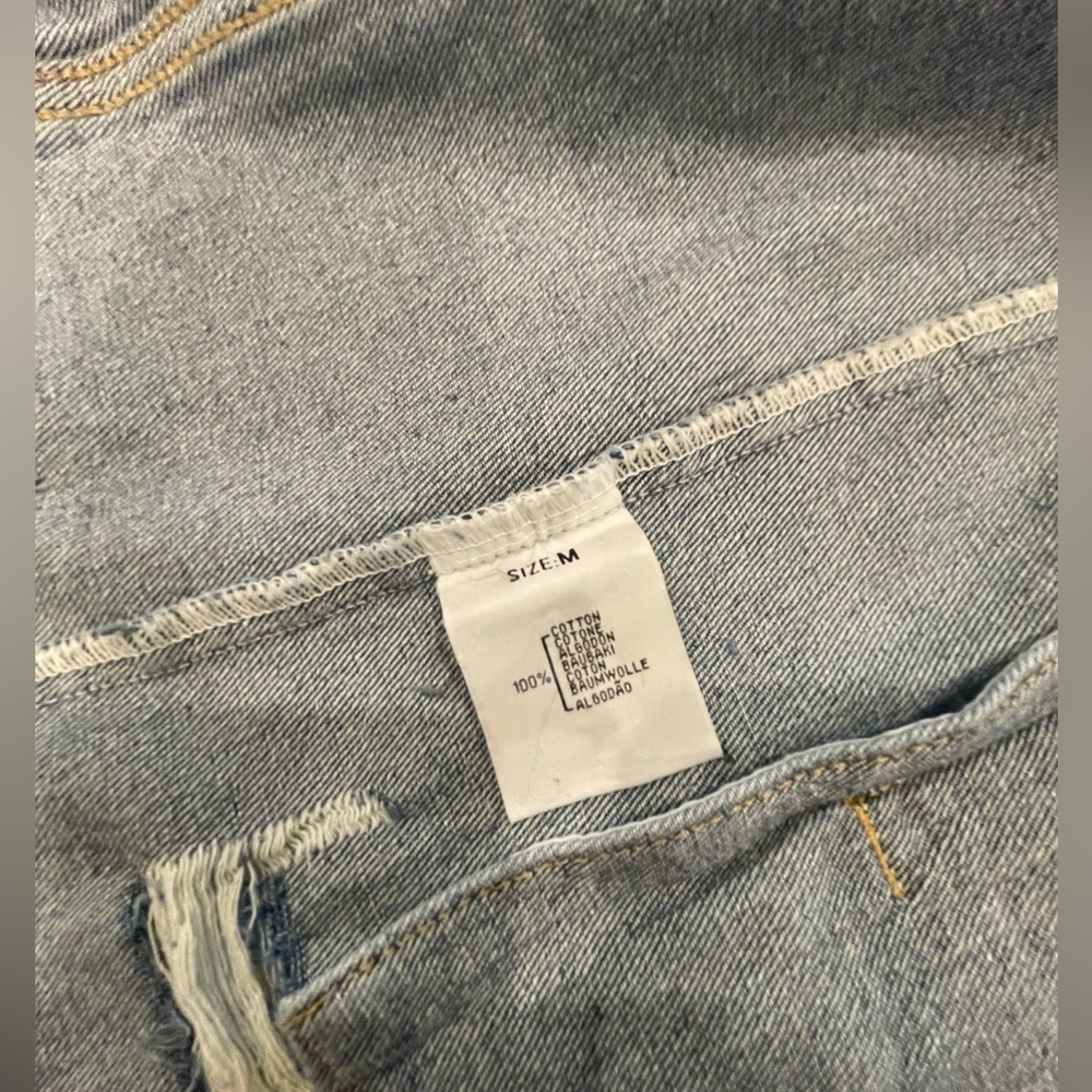 Distressed Long denim jacket - Picture 8 of 14